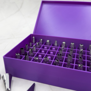 Piping Tip Storage Box | 3D Printed Icing Nozzle Organizer | Baking Tool Storage Case