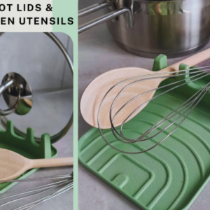 Pot Lid Holder | Lid & Utensil Holder | Kitchen Spoon Rest