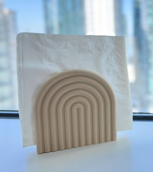 Arch napkin holder for kitchen or dining table napkins
