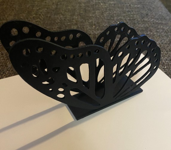 Butterfly napkin holder for kitchen or dining table napkins