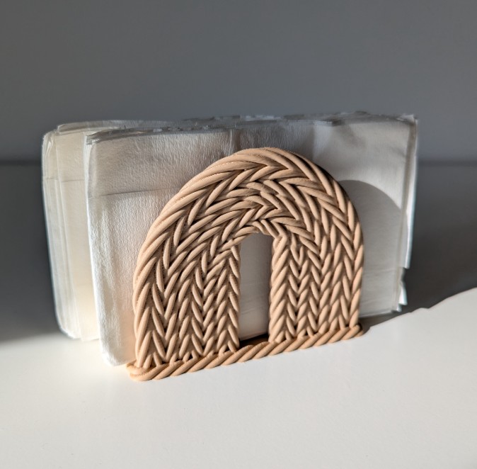 Rope napkin holder for decorative table napkins