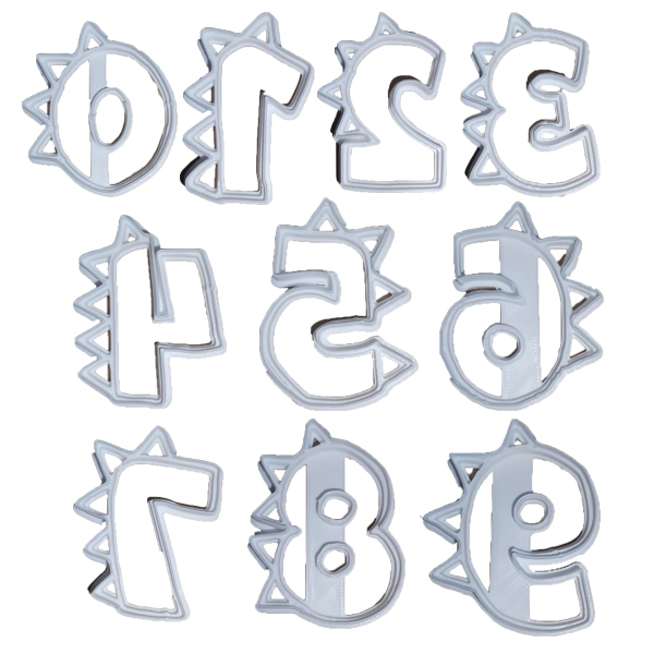 dinosaur number cookie cutters