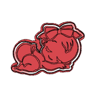 Sleeping Baby Girl Cookie Cutter
