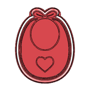 Baby Heart Bib Cookie Cutter