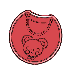 Baby Bear Bib Cookie Cutter