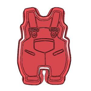 Baby Dungaree Cookie Cutter