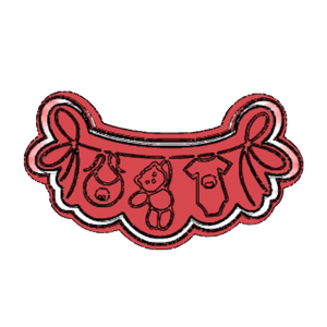 Baby Washing Line Cookie Cutter