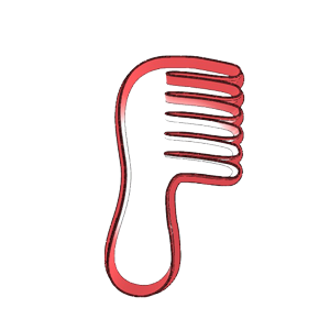 Hair Comb Cookie Cutter