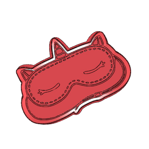 Cat Sleep Mask Cookie Cutter
