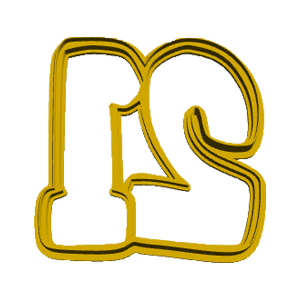 Number 21 Script Cookie Cutter