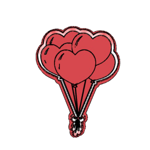 Heart Balloons Cluster Cookie Cutter