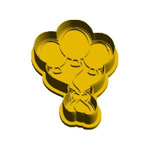 Balloons with Bow Cookie Cutter