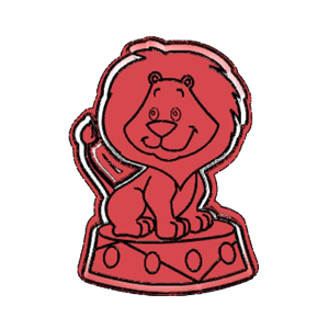 Circus Lion on Stand Cookie Cutter