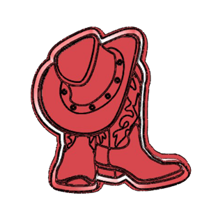 Cowboy Boots and Hat Cookie Cutter