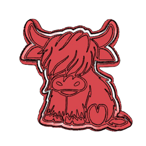 Highland Cow Full Body Cookie Cutter