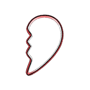 Broken Heart Cookie Cutter