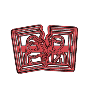 Torn Wedding Photo Cookie Cutter