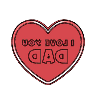 I Love You Dad Heart Cookie Cutter