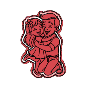 Father and Daughter Hug Cookie Cutter