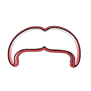 Rounded Moustache Cookie Cutter