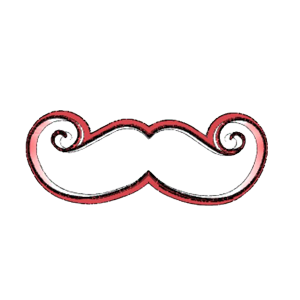 Fancy Swirl Moustache Cookie Cutter