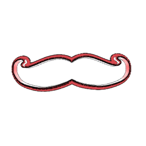 Curled Edge Moustache Cookie Cutter