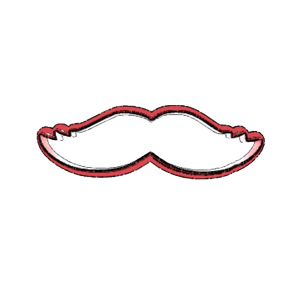 Textured Moustache Cookie Cutter