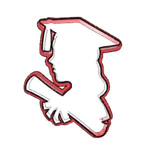 Graduate Silhouette with Diploma Cookie Cutter