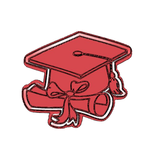 Graduation Cap with Diploma Cookie Cutter