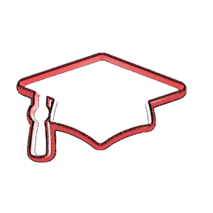 Graduation Cap Outline Cookie Cutter