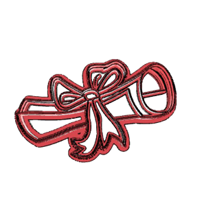Diploma with Bow Cookie Cutter