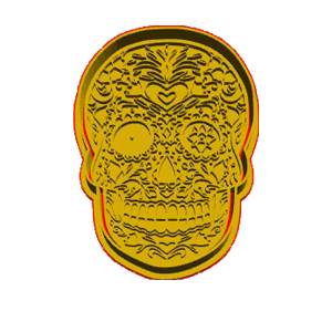 Decorative Sugar Skull Cookie Cutter