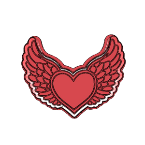 Heart Wings Cookie cutter