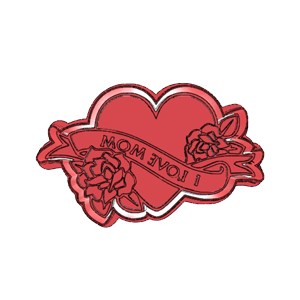 Happy Mother’s Day Heart Floral Cookie Cutter