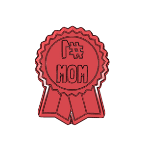 #1 Mom Badge Cookie Cutter