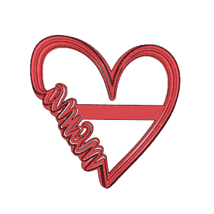 Mom Heart Cookie Cutter