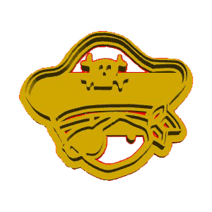 Pirate with Eyepatch Cookie Cutter