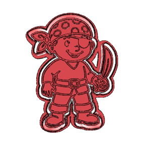 Pirate with Sword Cookie Cutter