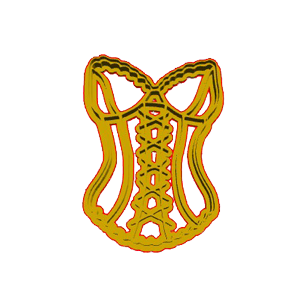 Lace Corset Cookie Cutter