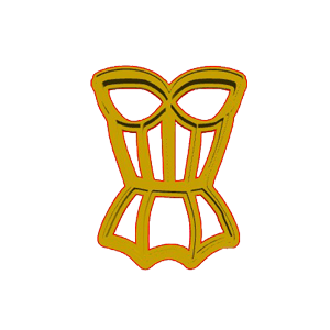 Bridal Corset Cookie Cutter