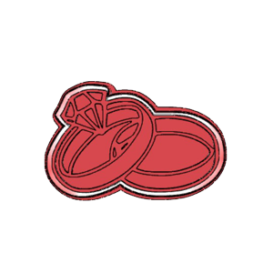 Wedding Rings Cookie Cutter