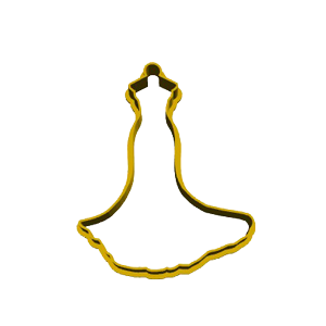 Flared Wedding Dress Cookie Cutter