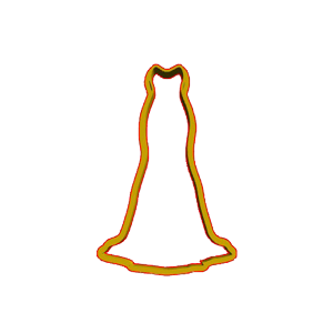 Fitted Wedding Dress Cookie Cutter