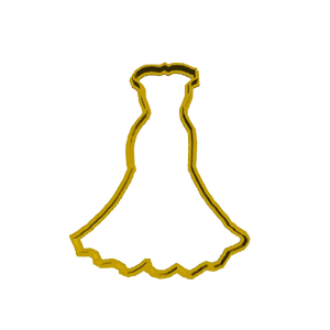 Classic A-Line Wedding Dress Cookie Cutter