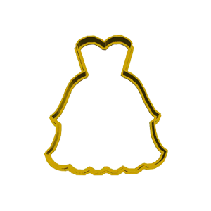 Structured Wedding Dress Cookie Cutter