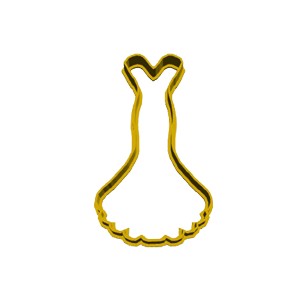 Mermaid Wedding Dress Cookie Cutter