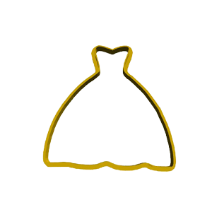 Simple Ball Gown Wedding Dress Cookie Cutter