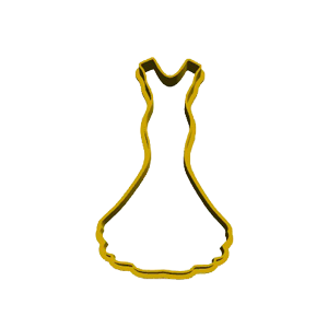 Elegant Wedding Dress Cookie Cutter