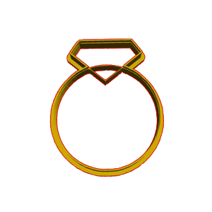 Simple Engagement Ring Cookie Cutter