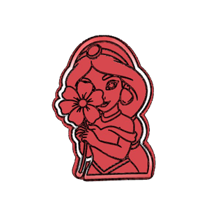 Yasmin with Flower Cookie Cutter